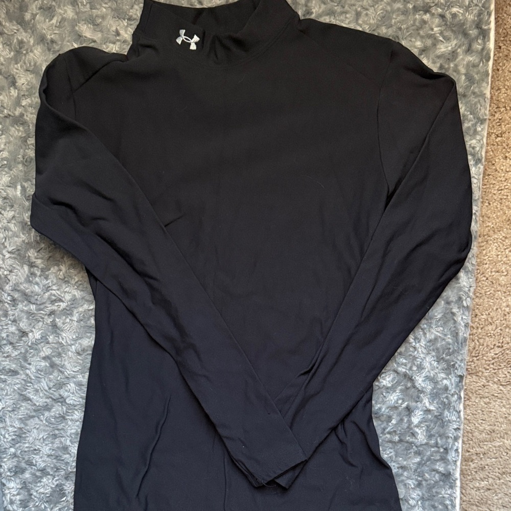 Under Armour Black High Collar ColdGear Long Sleeve Shirt